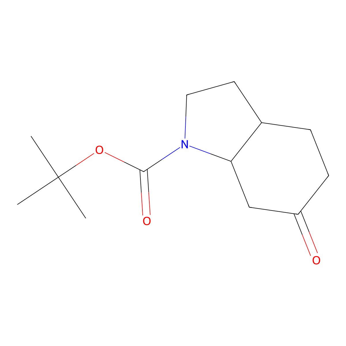 Tert-butyl 6-oxooctahydro-1H-indole-1-carboxylate molecular structure, CAS 1368144-73-3