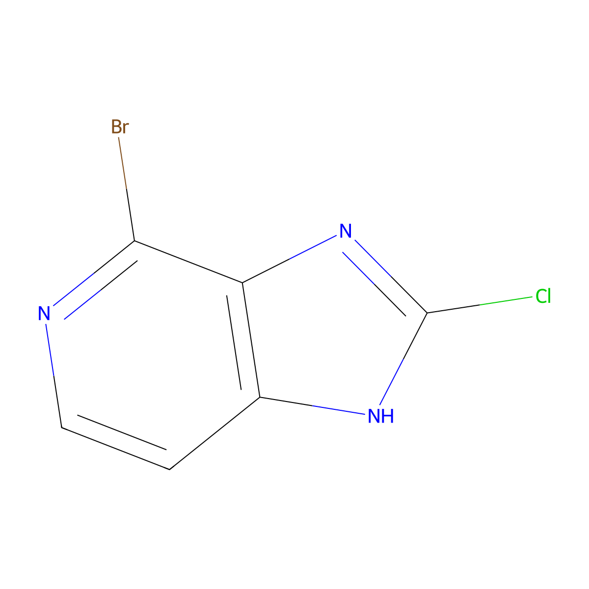 4-bromo-2-chloro-1H-imidazo[4,5-c]pyridine molecular structure, CAS 1368147-06-1