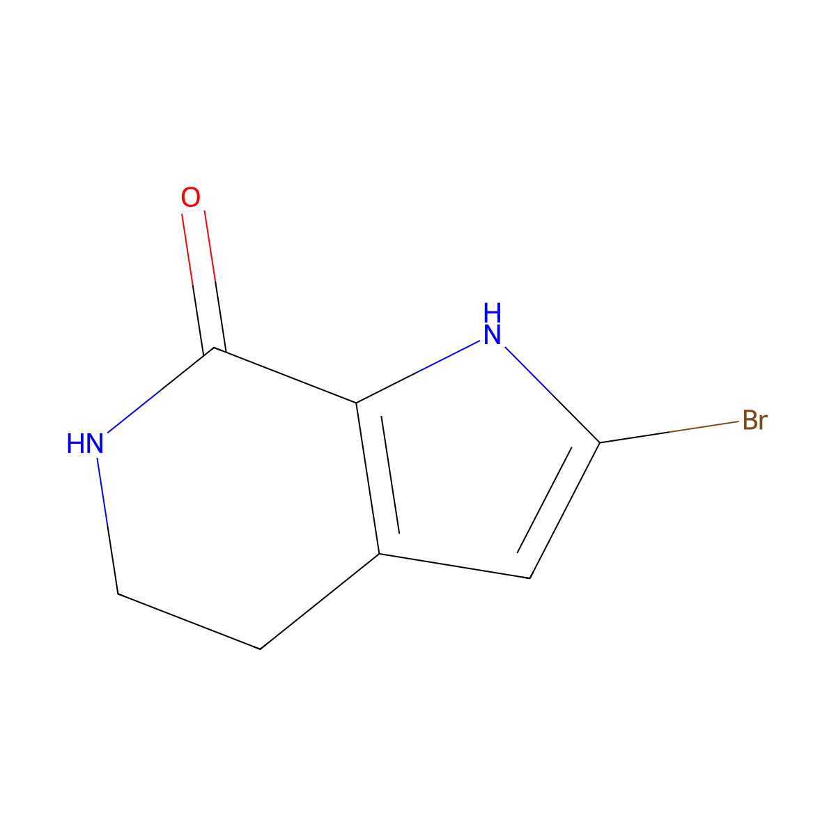 2-Bromo-1,4,5,6-tetrahydropyrrolo[2,3-c]pyridin-7-one molecular structure, CAS 1368151-66-9