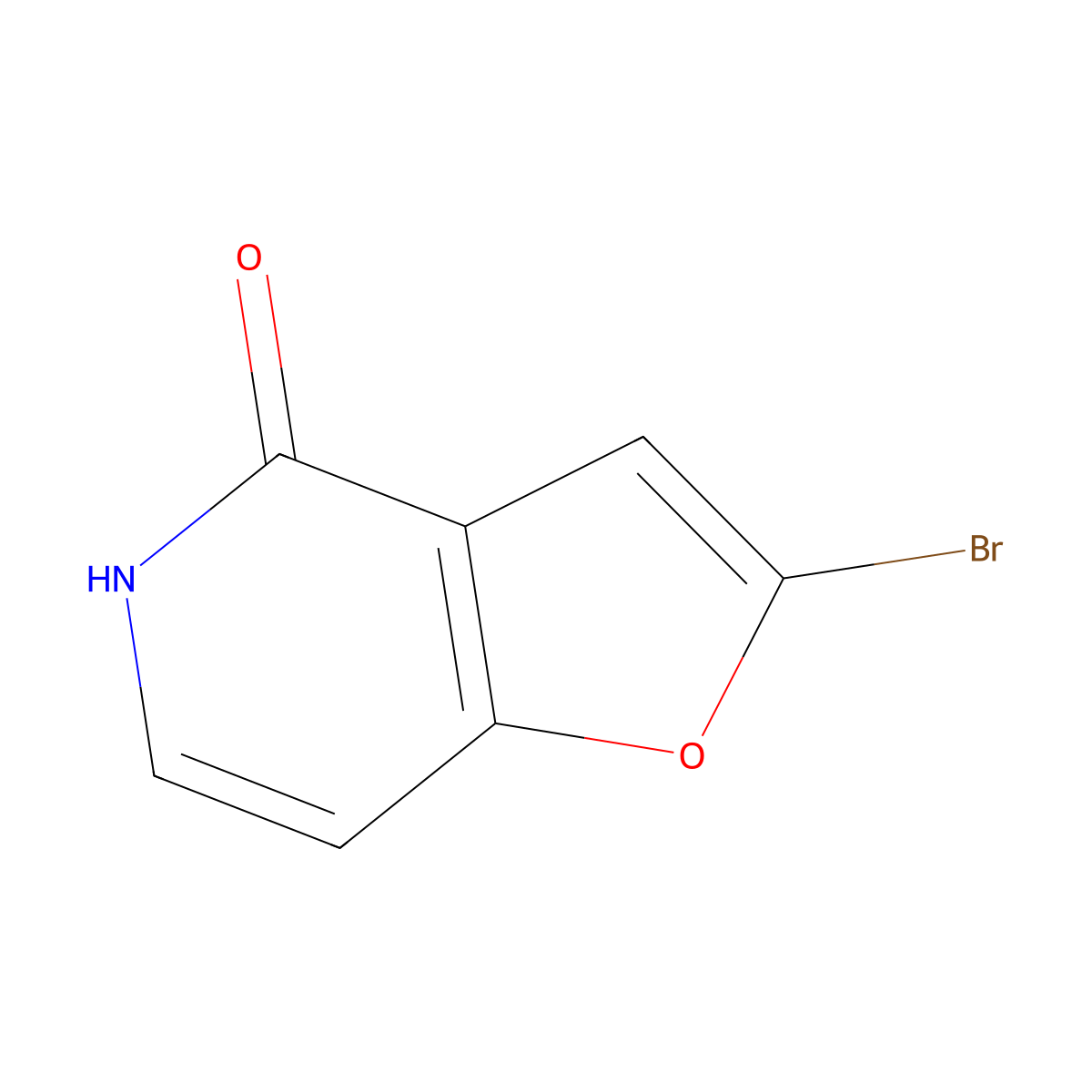 2-bromofuro[3,2-c]pyridin-4(5H)-one molecular structure, CAS 1368152-84-4