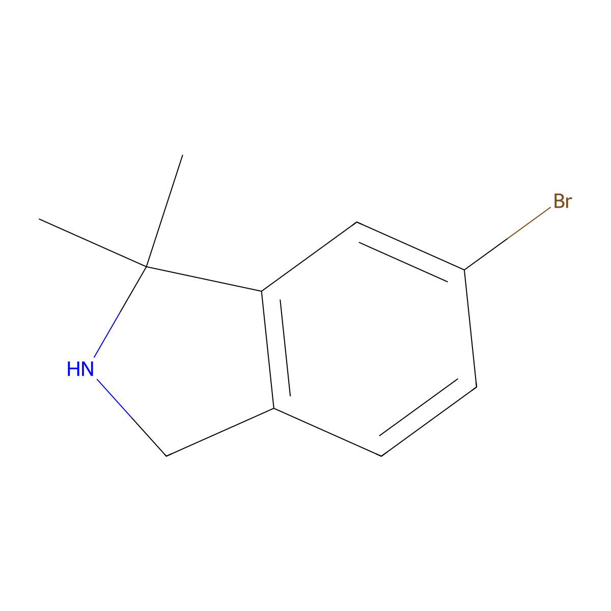 5-Bromo-3,3-dimethyl-1,2-dihydroisoindole molecular structure, CAS 1368153-67-6