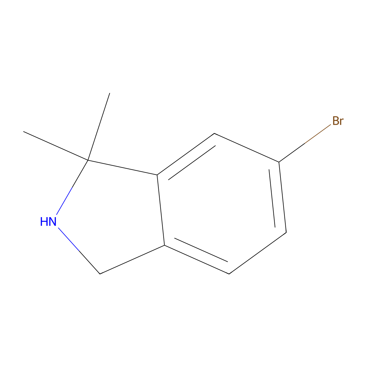 5-Bromo-3,3-dimethyl-1,2-dihydroisoindole molecular structure, CAS 1368153-67-6