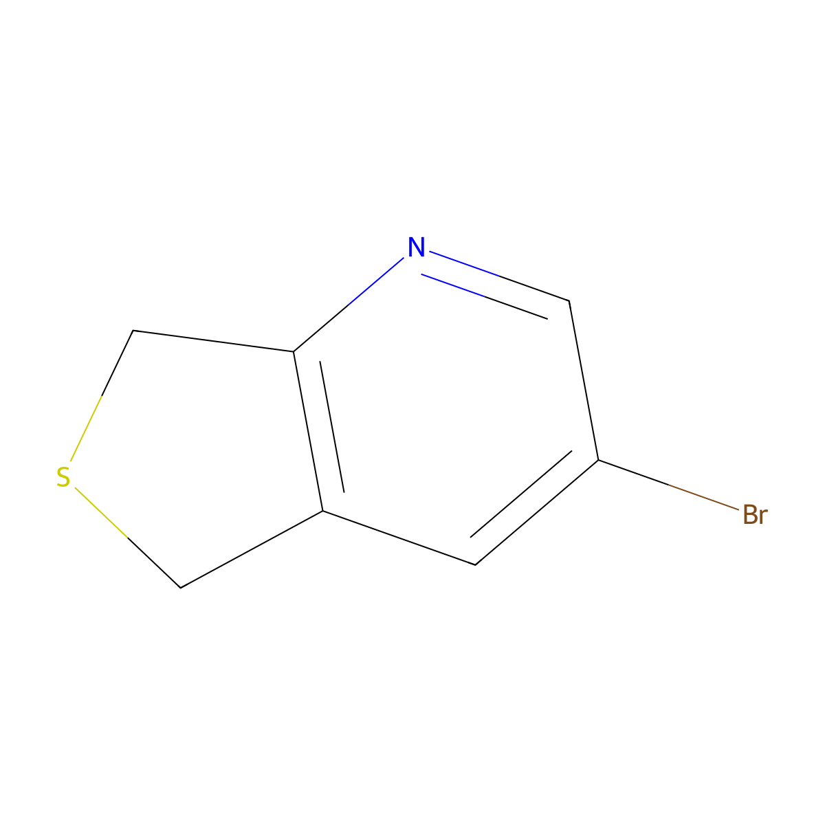3-bromo-5H,7H-thieno[3,4-b]pyridine molecular structure, CAS 1368159-09-4