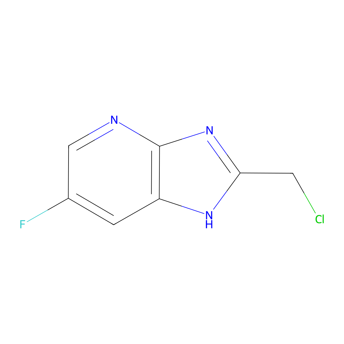 2-(chloromethyl)-6-fluoro-3H-imidazo[4,5-b]pyridine molecular structure, CAS 1368162-11-1