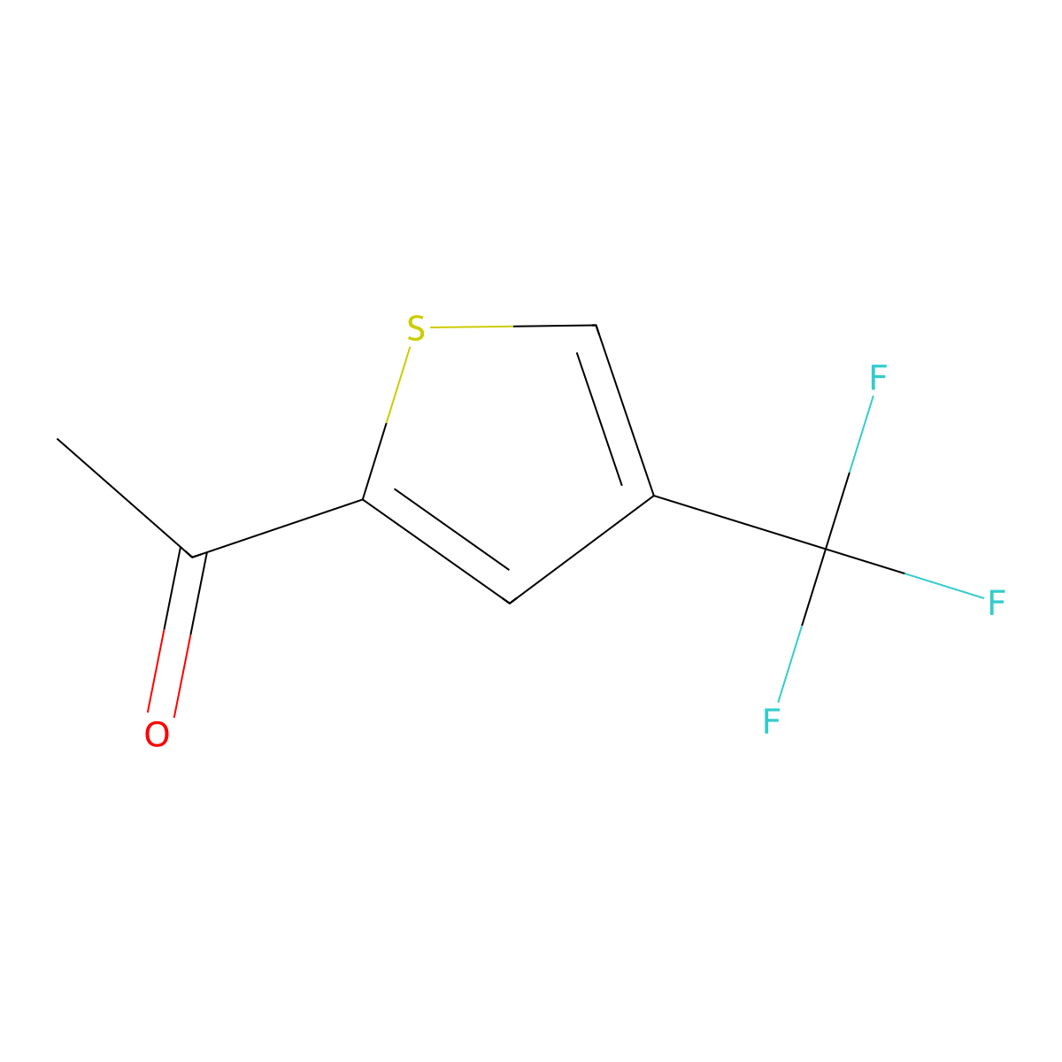 1-[4-(Trifluoromethyl)thiophen-2-yl]ethan-1-one molecular structure, CAS 1368164-70-8