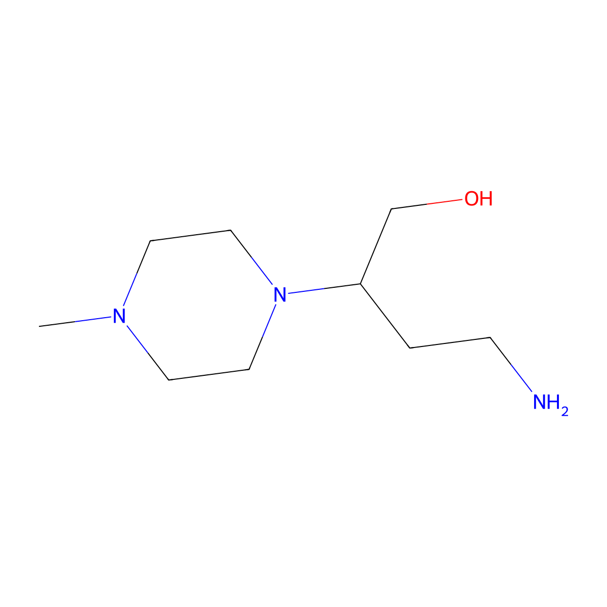 4-Amino-2-(4-methylpiperazin-1-yl)butan-1-ol molecular structure, CAS 1368168-49-3