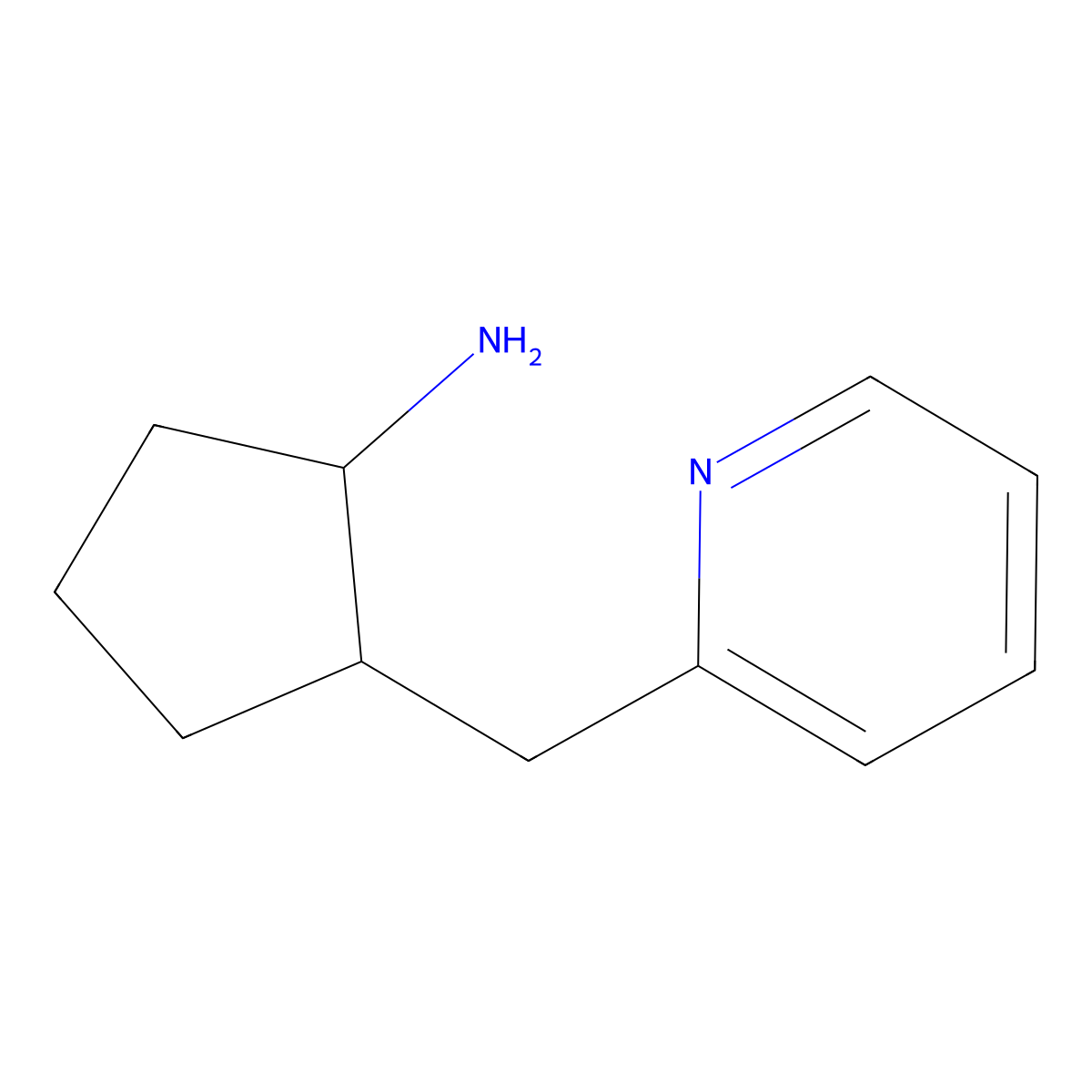 2-[(Pyridin-2-yl)methyl]cyclopentan-1-amine molecular structure, CAS 1368170-47-1