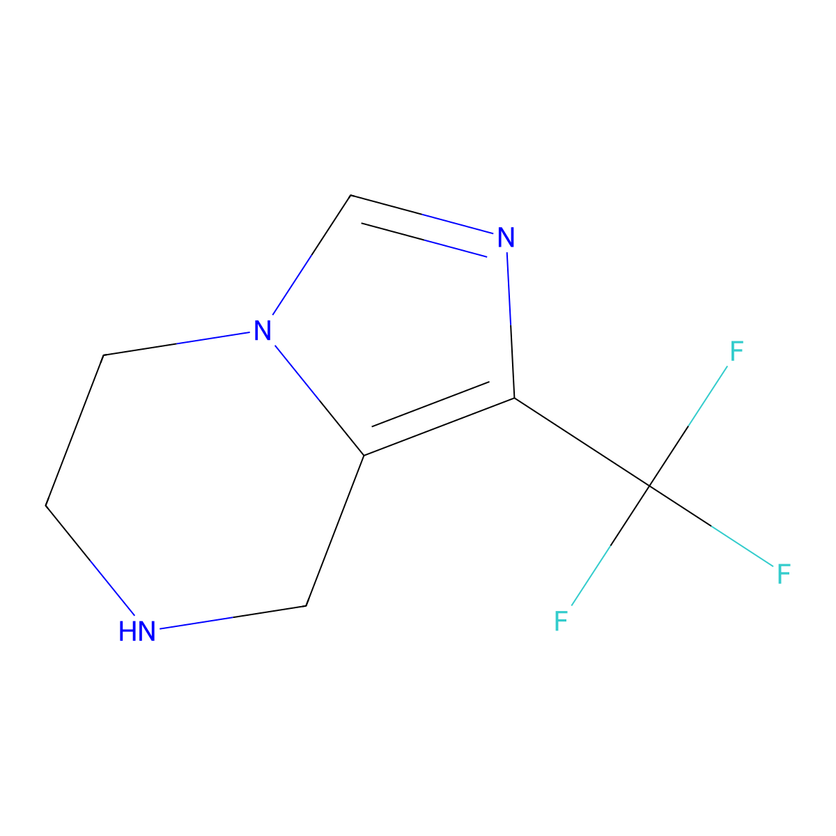 1-(trifluoromethyl)-5H,6H,7H,8H-imidazo[1,5-a]pyrazine molecular structure, CAS 1368173-92-5