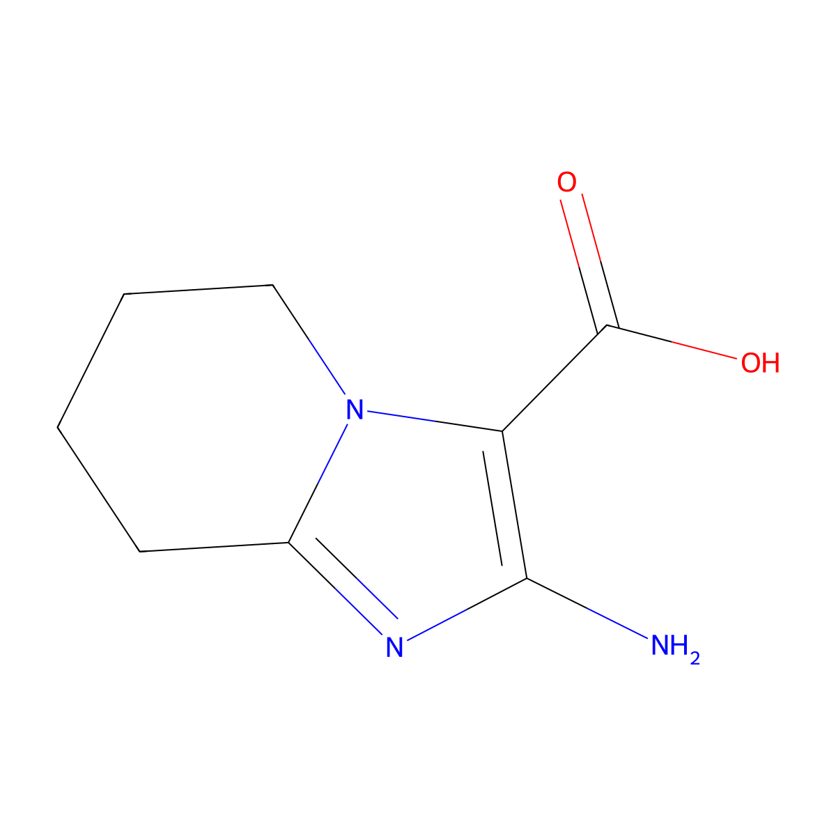 2-Amino-5H,6H,7H,8H-imidazo[1,2-a]pyridine-3-carboxylic acid molecular structure, CAS 1368174-08-6