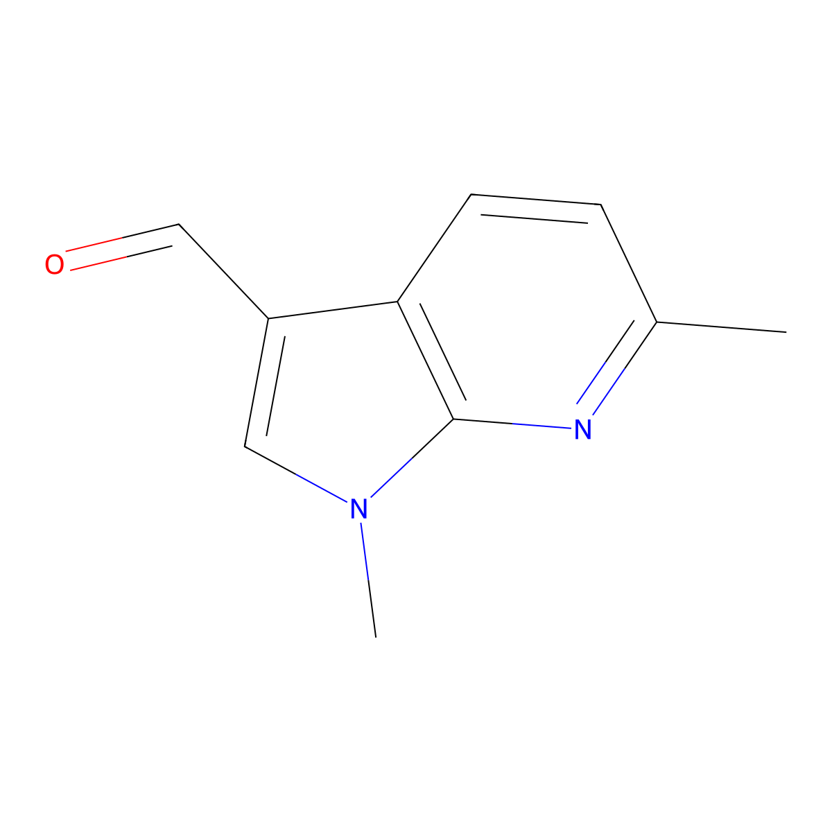 1,6-Dimethyl-1H-pyrrolo[2,3-b]pyridine-3-carbaldehyde molecular structure, CAS 1368175-67-0