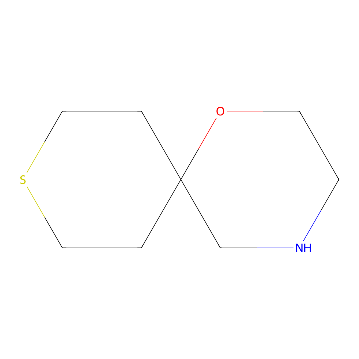 1-Oxa-9-thia-4-azaspiro[5.5]undecane molecular structure, CAS 1368175-95-4