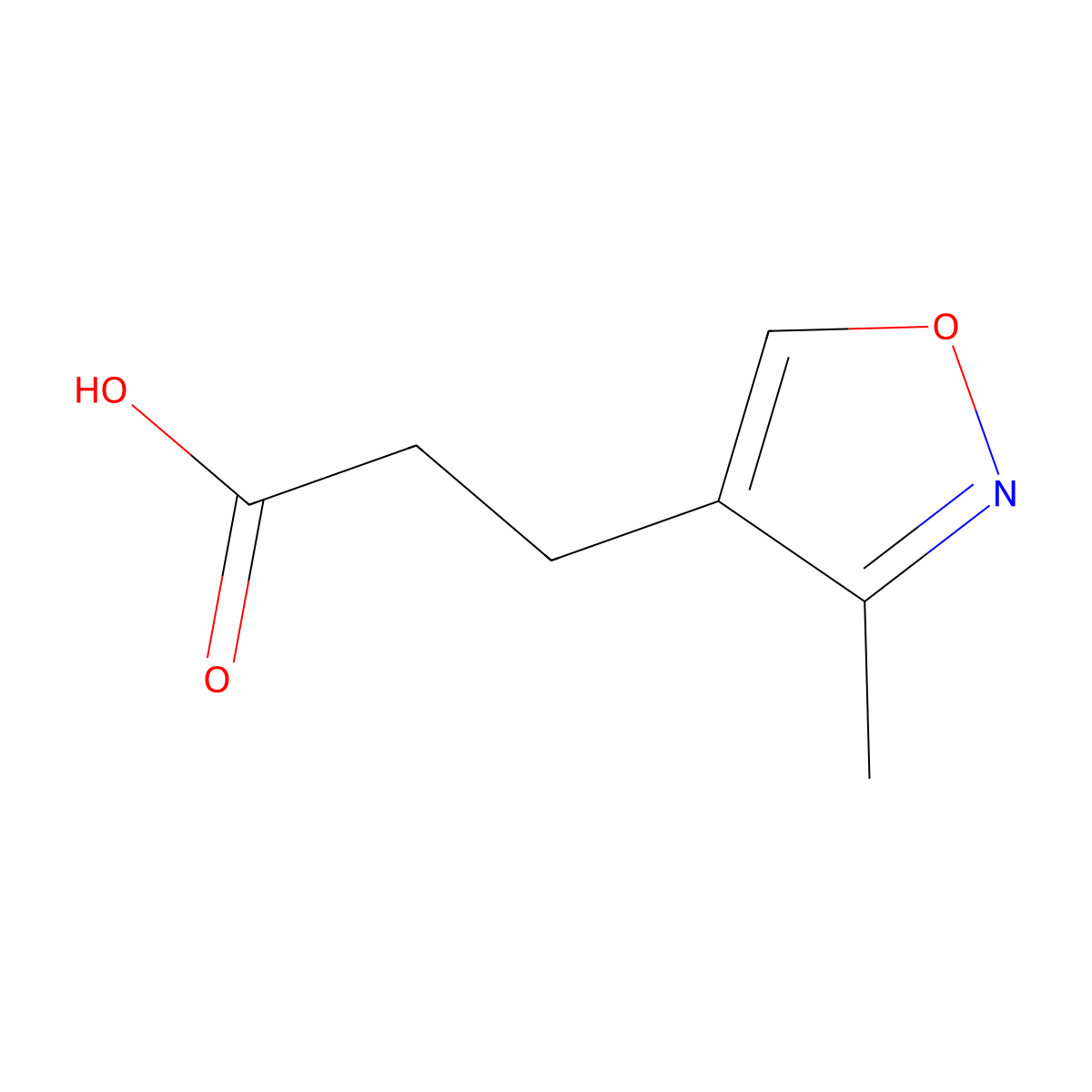 3-(3-Methyl-1,2-oxazol-4-yl)propanoicacid molecular structure, CAS 1368177-20-1