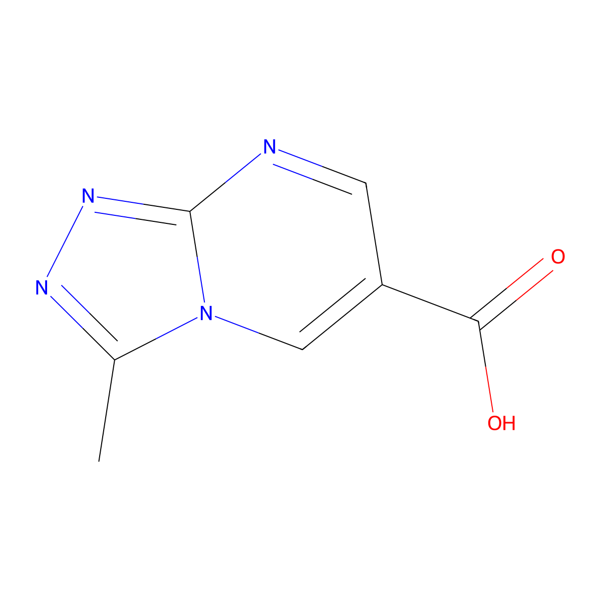 3-Methyl-[1,2,4]triazolo[4,3-a]pyrimidine-6-carboxylic acid molecular structure, CAS 1368177-99-4