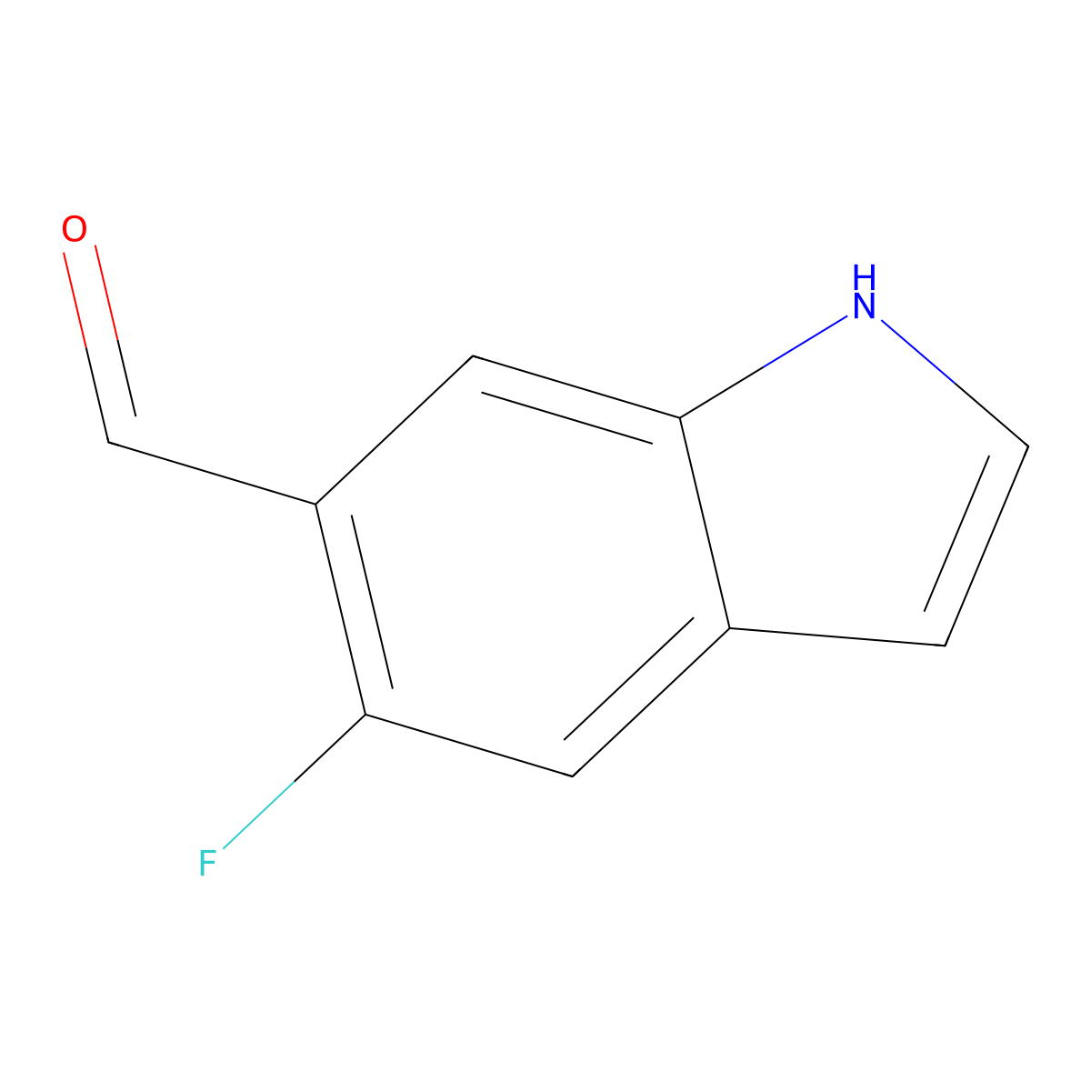5-Fluoro-1H-indole-6-carbaldehyde molecular structure, CAS 1368179-62-7