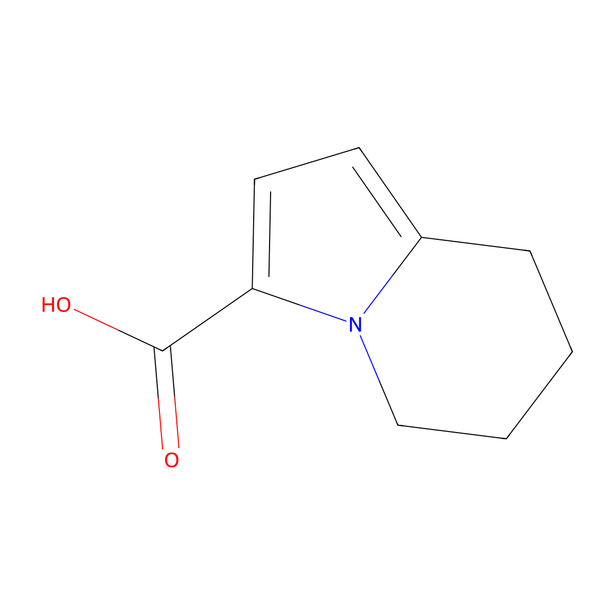 5,6,7,8-Tetrahydroindolizine-3-carboxylic acid molecular structure, CAS 1368180-26-0