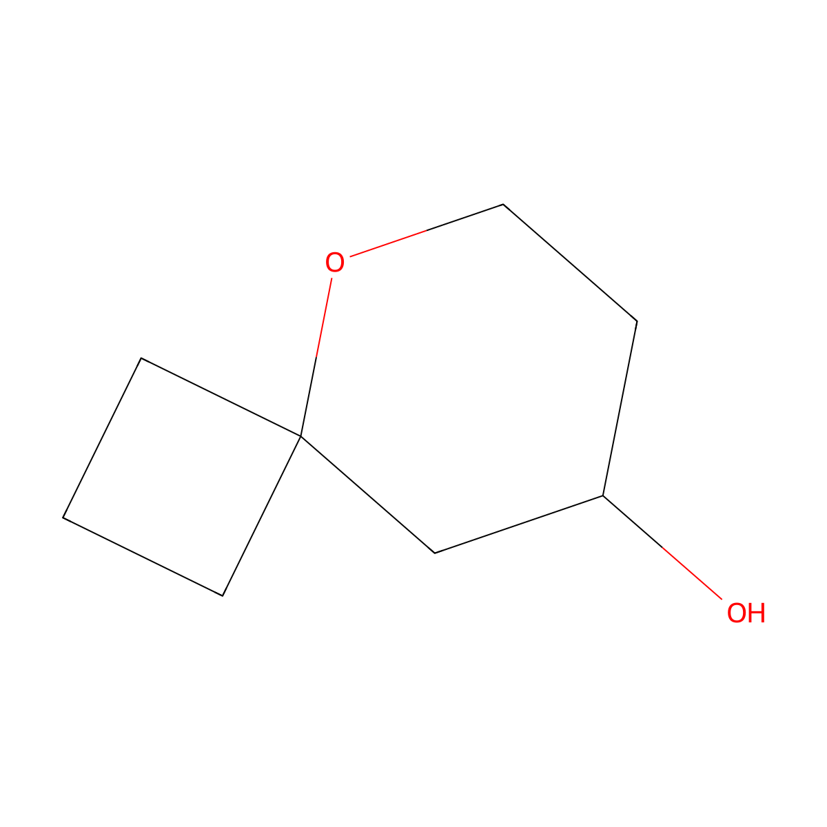 5-Oxaspiro[3.5]nonan-8-ol molecular structure, CAS 1368181-23-0