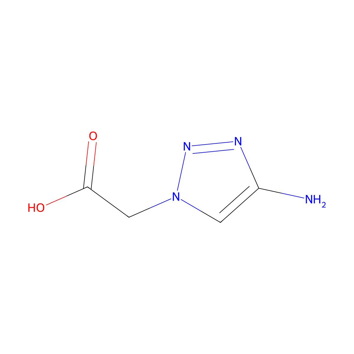 2-(4-amino-1H-1,2,3-triazol-1-yl)acetic acid molecular structure, CAS 1368181-51-4