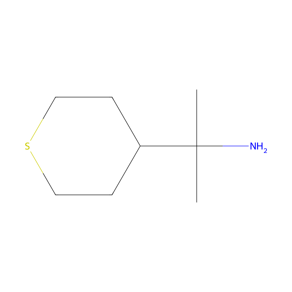2-(Thian-4-yl)propan-2-amine molecular structure, CAS 1368183-05-4
