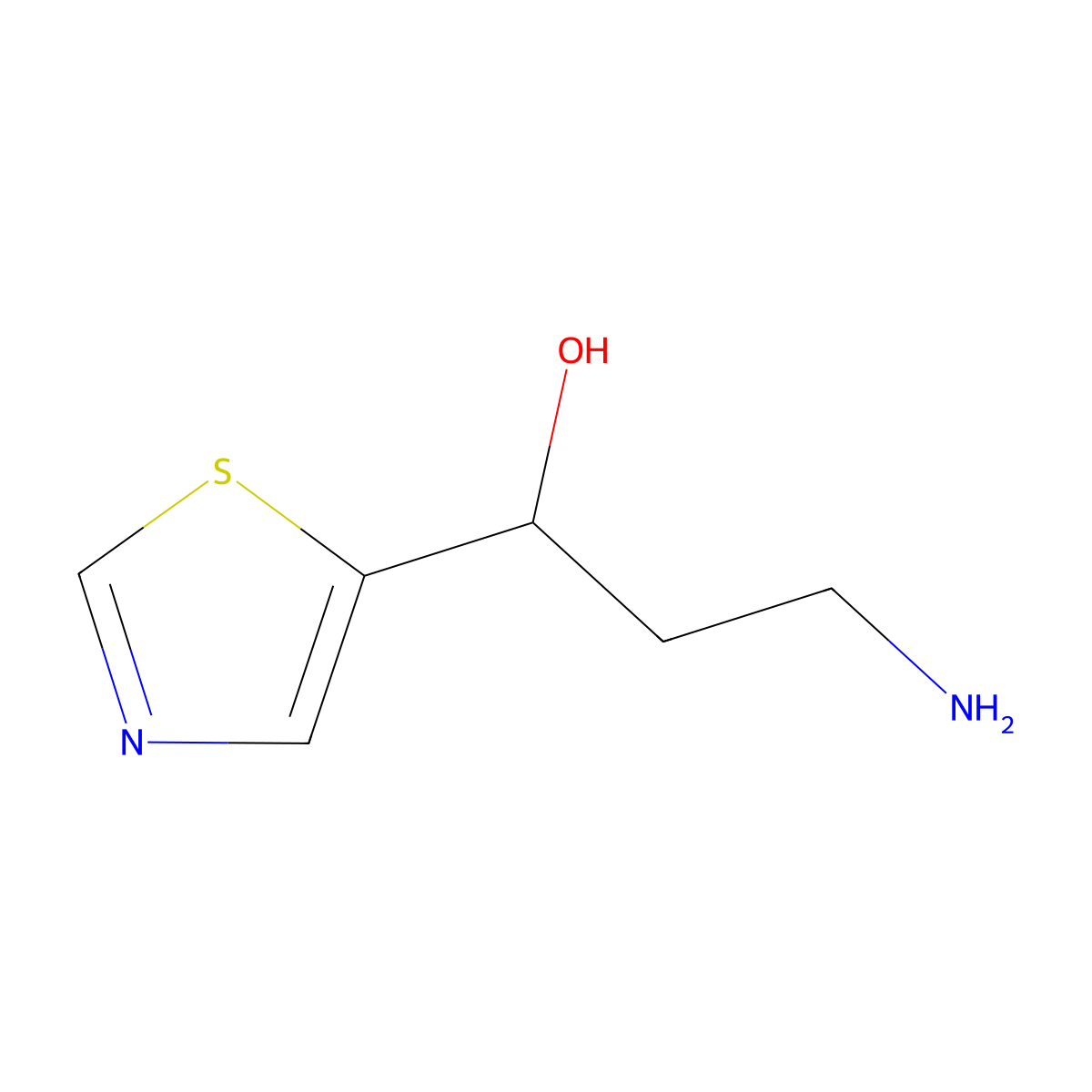 3-Amino-1-(1,3-thiazol-5-YL)propan-1-OL molecular structure, CAS 1368183-79-2