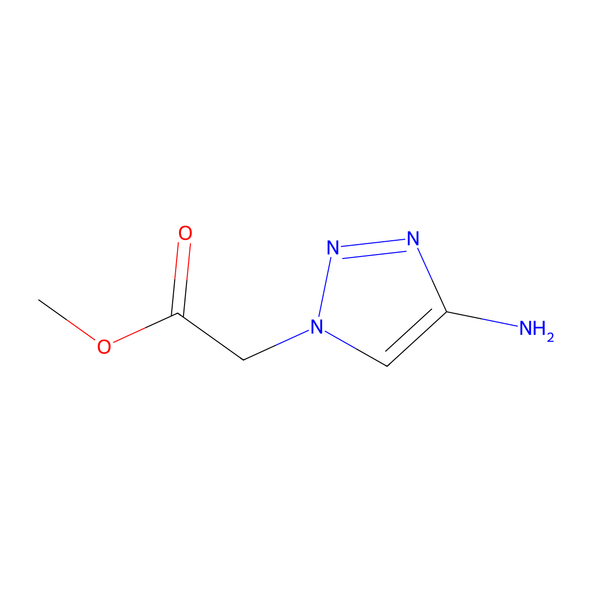 Methyl 2-(4-amino-1H-1,2,3-triazol-1-YL)acetate molecular structure, CAS 1368185-68-5