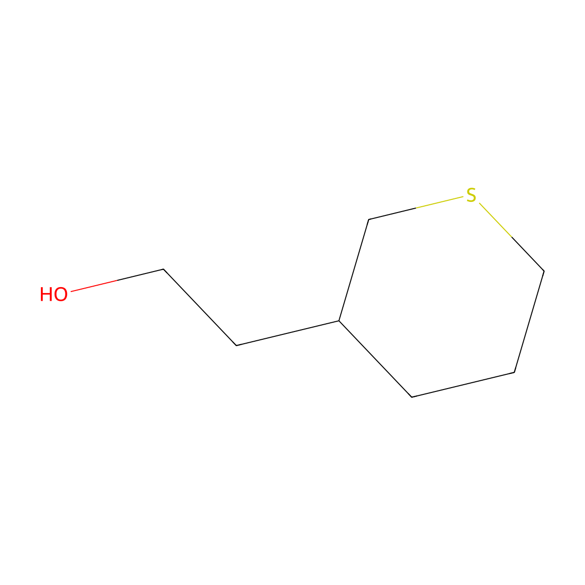 2-(Thian-3-yl)ethan-1-ol molecular structure, CAS 1368185-79-8