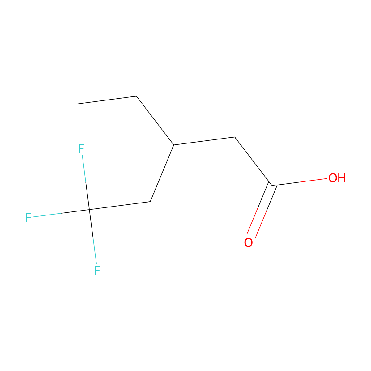 3-Ethyl-5,5,5-trifluoropentanoic acid molecular structure, CAS 1368185-99-2