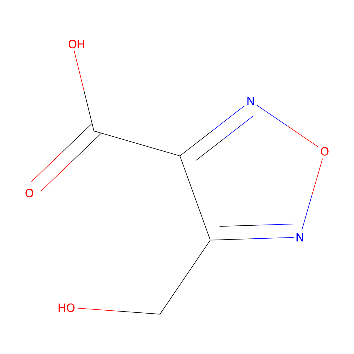 4-(Hydroxymethyl)-1,2,5-oxadiazole-3-carboxylic acid molecular structure, CAS 1368186-05-3