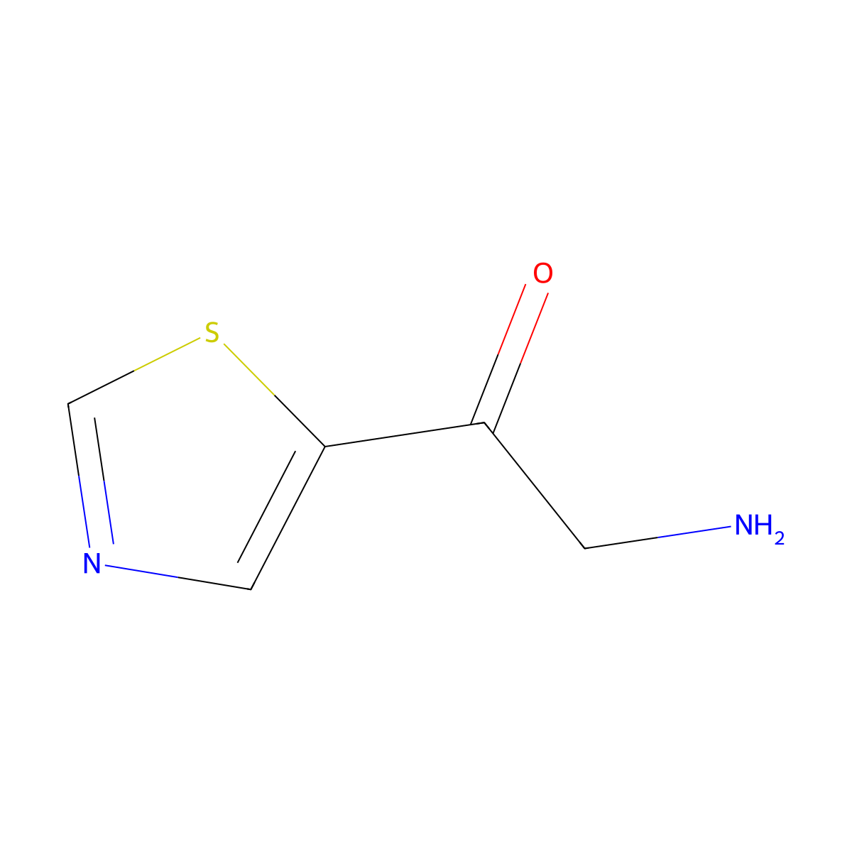 2-Amino-1-(1,3-thiazol-5-yl)ethan-1-one molecular structure, CAS 1368187-16-9