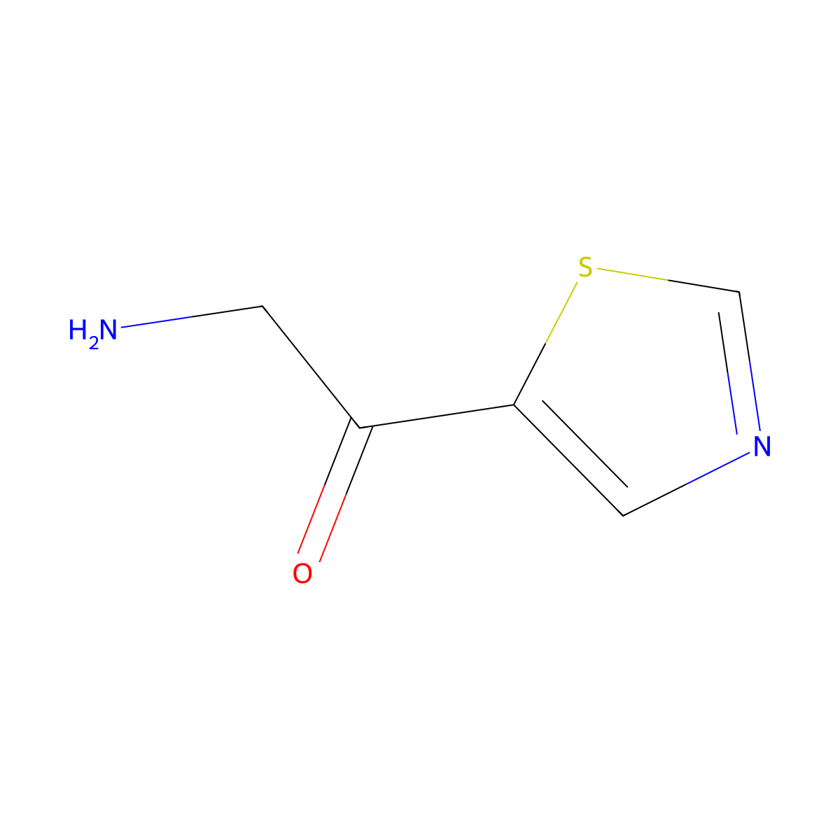 2-Amino-1-(1,3-thiazol-5-yl)ethan-1-one molecular structure, CAS 1368187-16-9