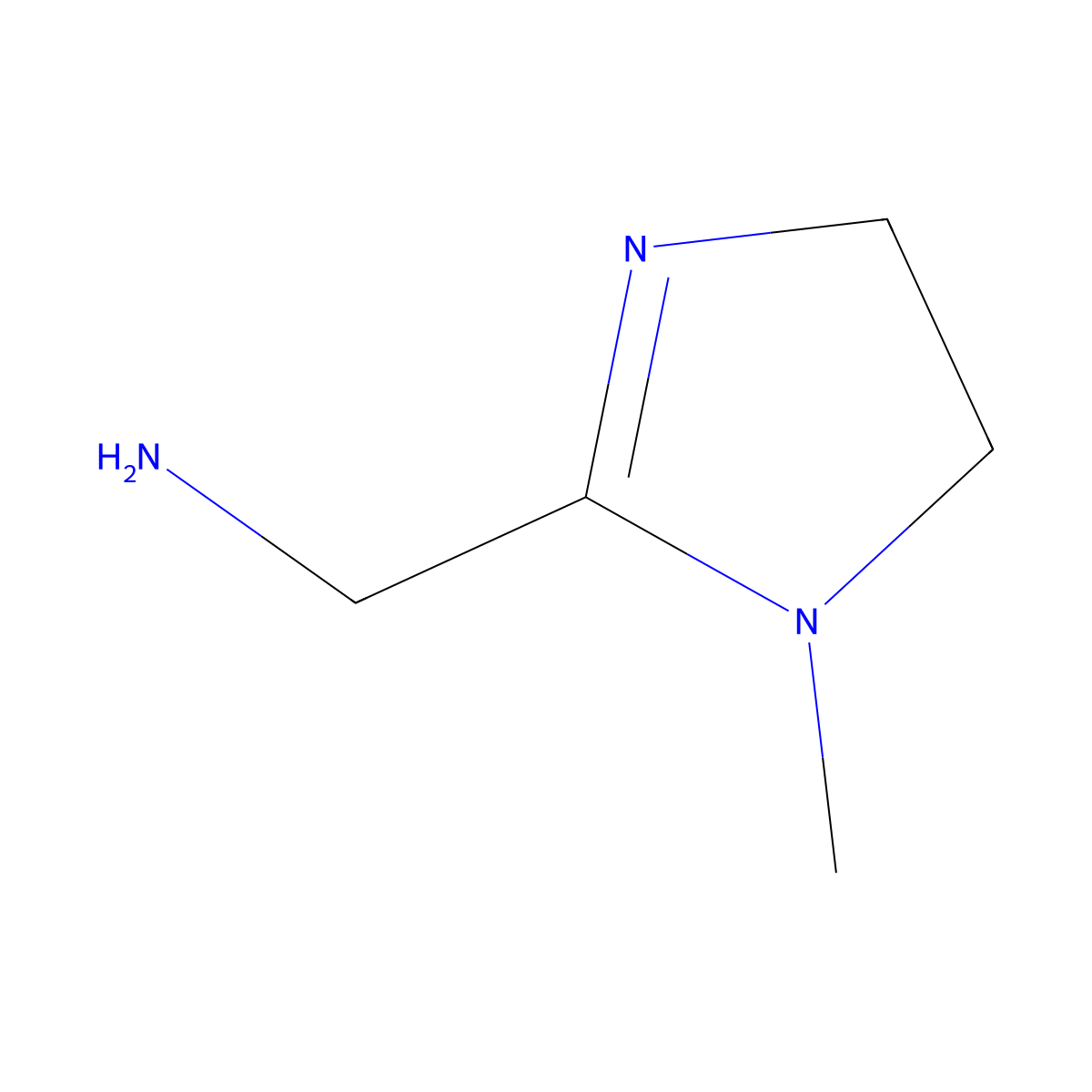(1-methyl-4,5-dihydro-1H-imidazol-2-yl)methanamine molecular structure, CAS 1368187-37-4