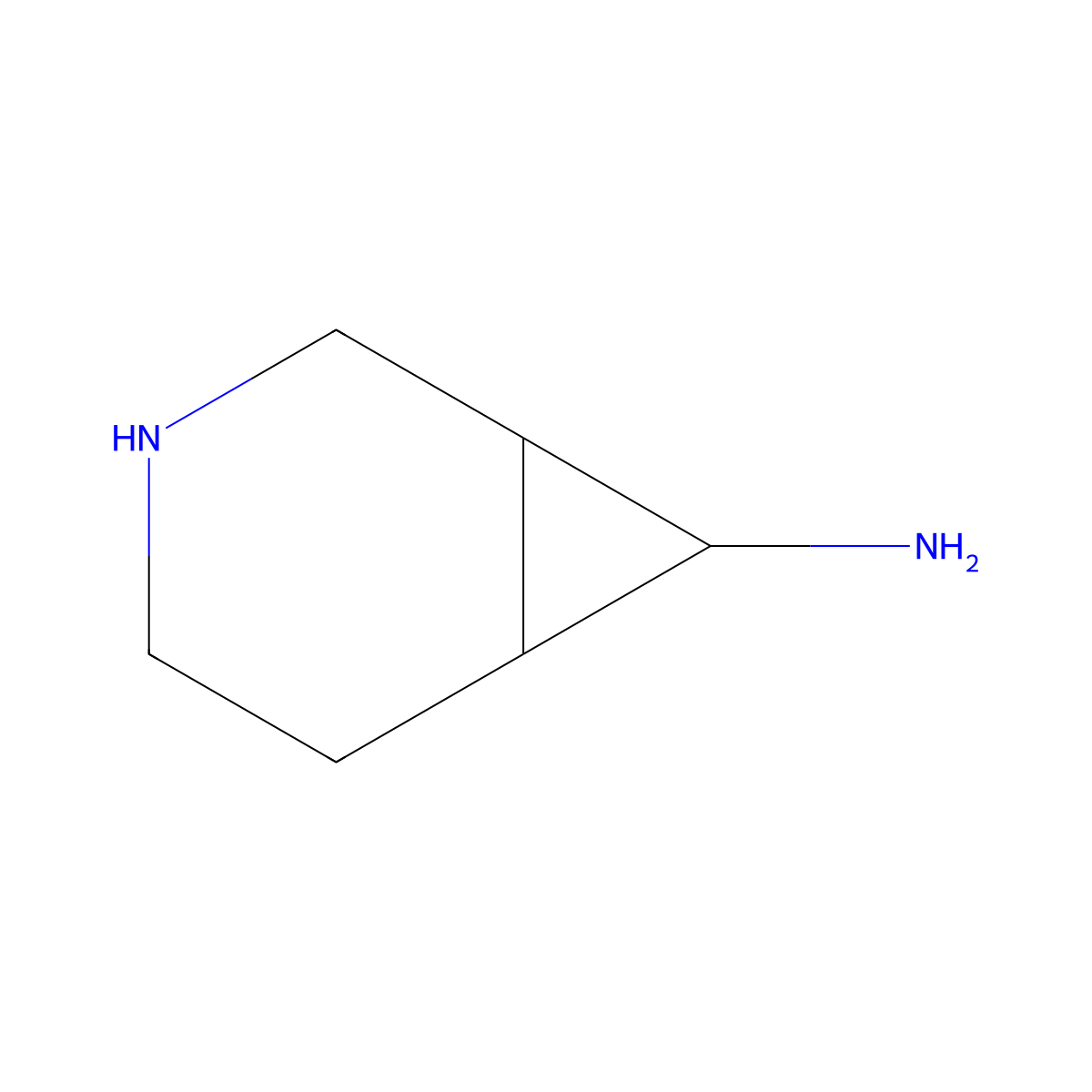 3-Azabicyclo[4.1.0]heptan-7-amine molecular structure, CAS 1368187-47-6