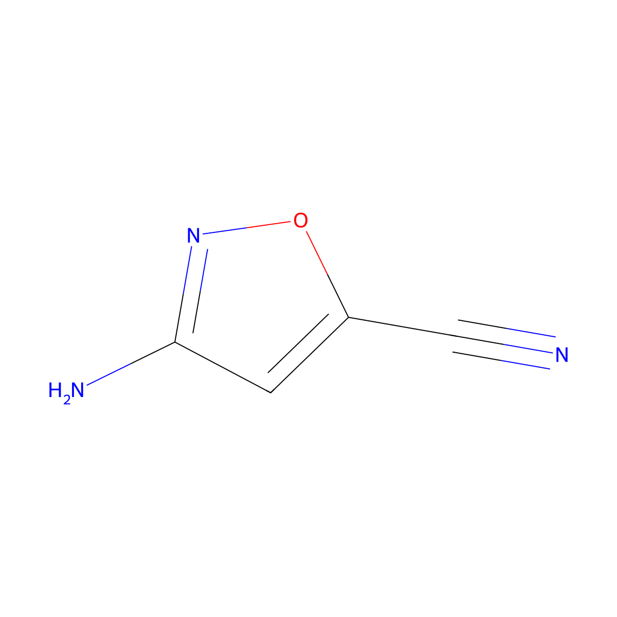 3-Amino-1,2-oxazole-5-carbonitrile molecular structure, CAS 1368187-62-5