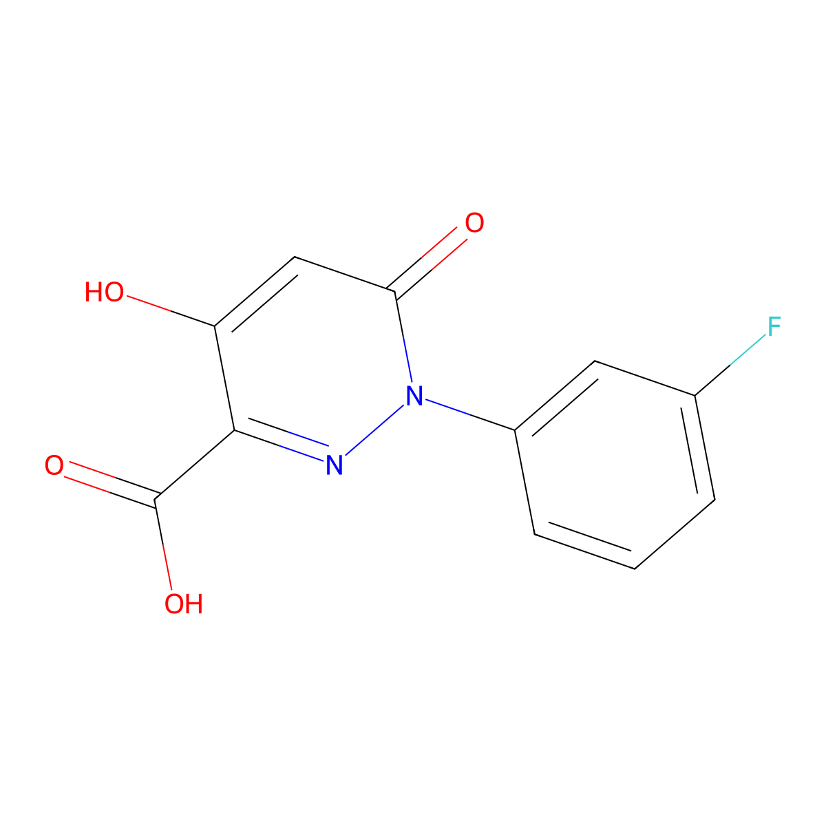 1-(3-Fluorophenyl)-4-hydroxy-6-oxo-1,6-dihydropyridazine-3-carboxylic acid molecular structure, CAS 1368188-13-9