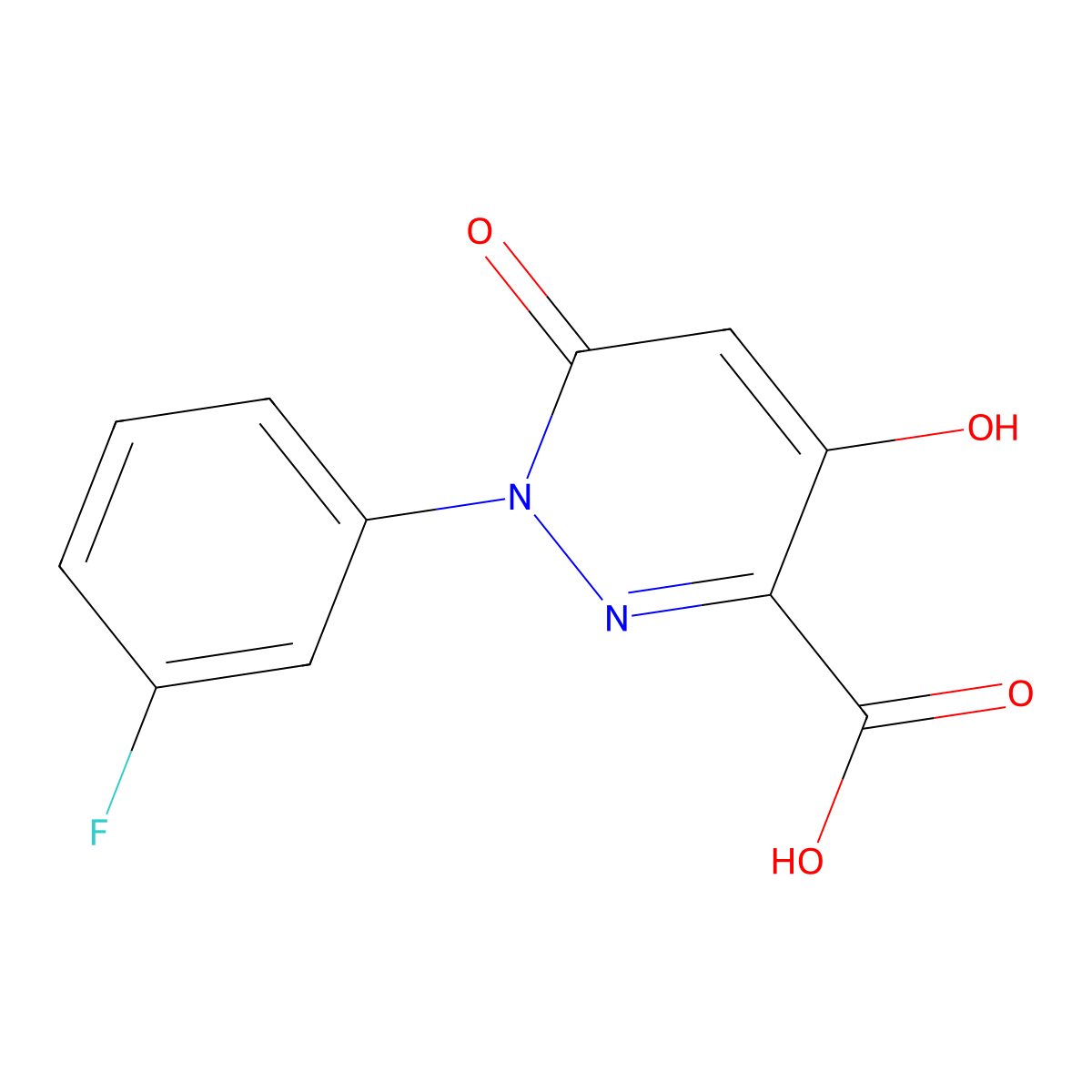 1-(3-Fluorophenyl)-4-hydroxy-6-oxo-1,6-dihydropyridazine-3-carboxylic acid molecular structure, CAS 1368188-13-9