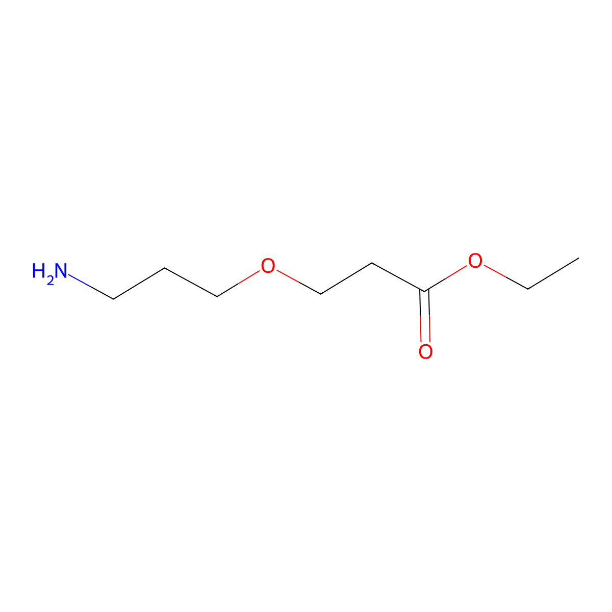 Ethyl 3-(3-aminopropoxy)propanoate molecular structure, CAS 1368191-02-9