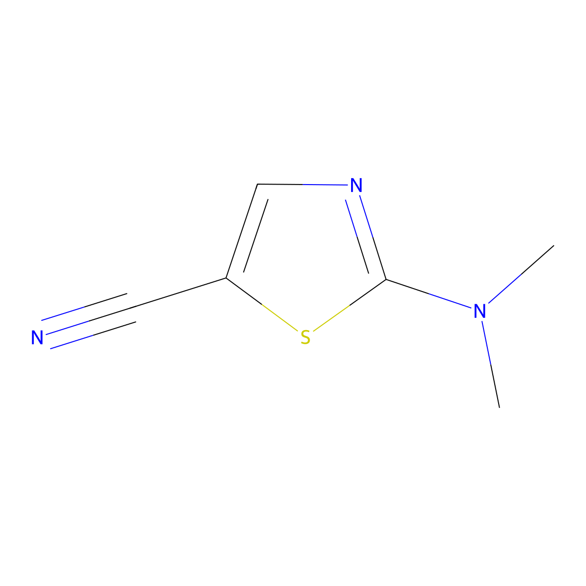 2-(Dimethylamino)-1,3-thiazole-5-carbonitrile molecular structure, CAS 1368191-52-9