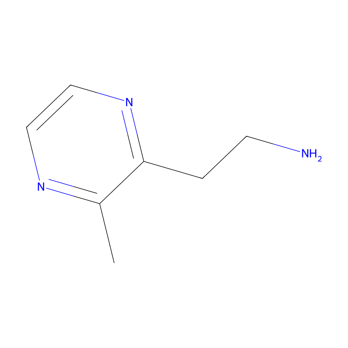 2-(3-Methylpyrazin-2-yl)ethan-1-amine molecular structure, CAS 1368193-43-4