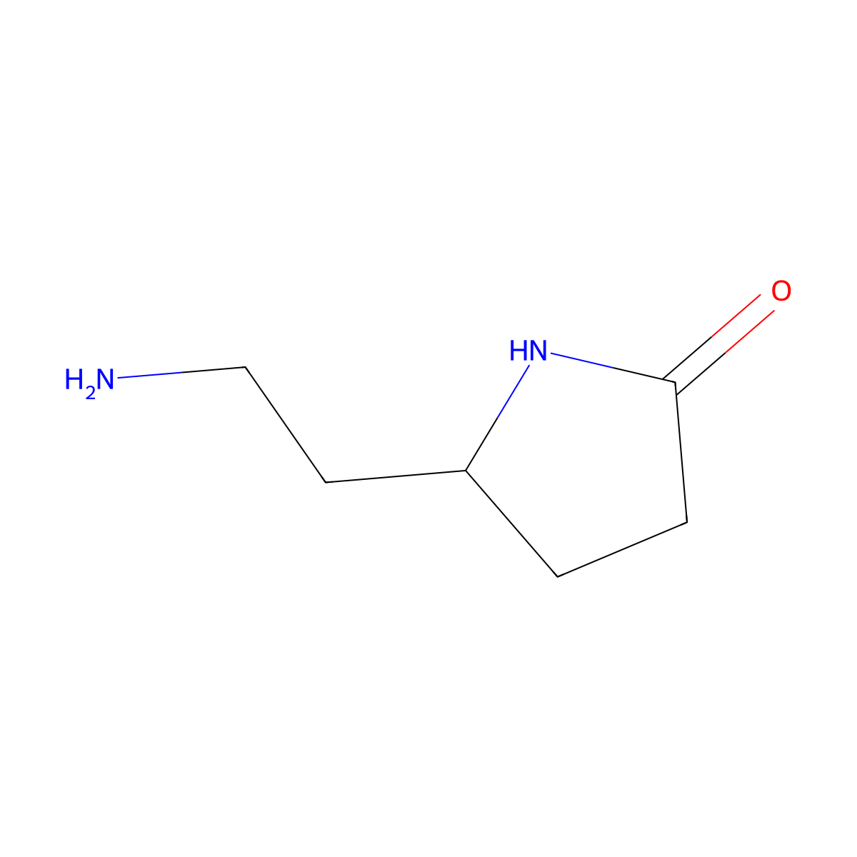 5-(2-Aminoethyl)pyrrolidin-2-one molecular structure, CAS 1368193-98-9