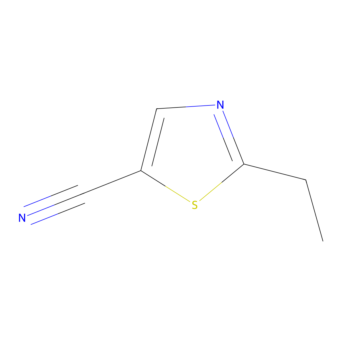 2-Ethyl-1,3-thiazole-5-carbonitrile molecular structure, CAS 1368194-59-5