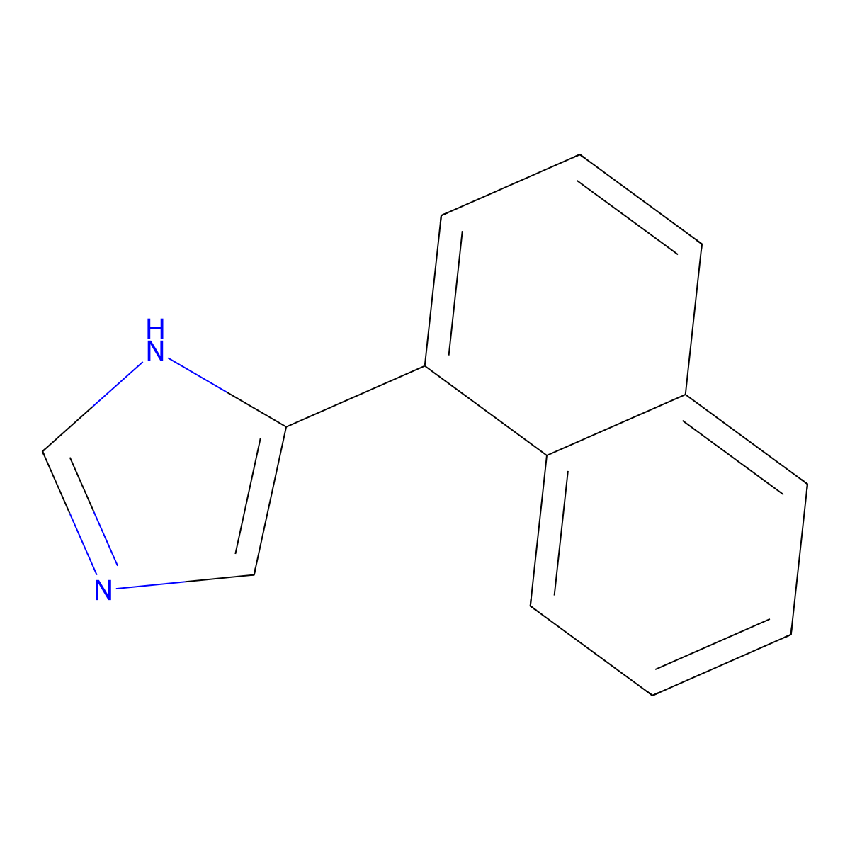 4-(naphthalen-1-yl)-1H-imidazole molecular structure, CAS 13682-30-9