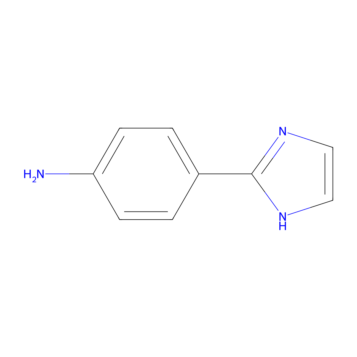 4-(1H-Imidazol-2-yl)aniline molecular structure, CAS 13682-33-2