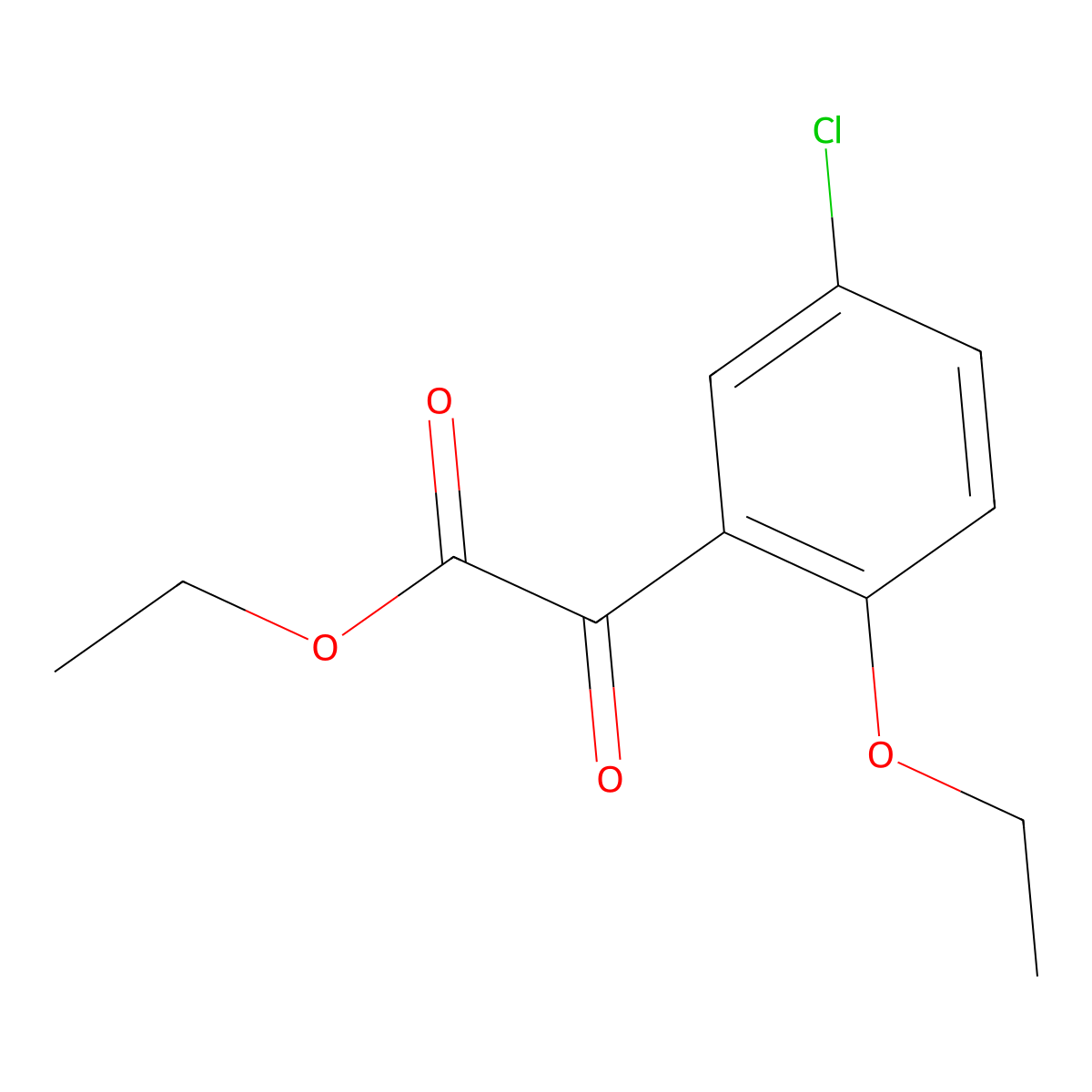 Ethyl 3-chloro-6-ethoxybenzoylformate molecular structure, CAS 1368208-35-8