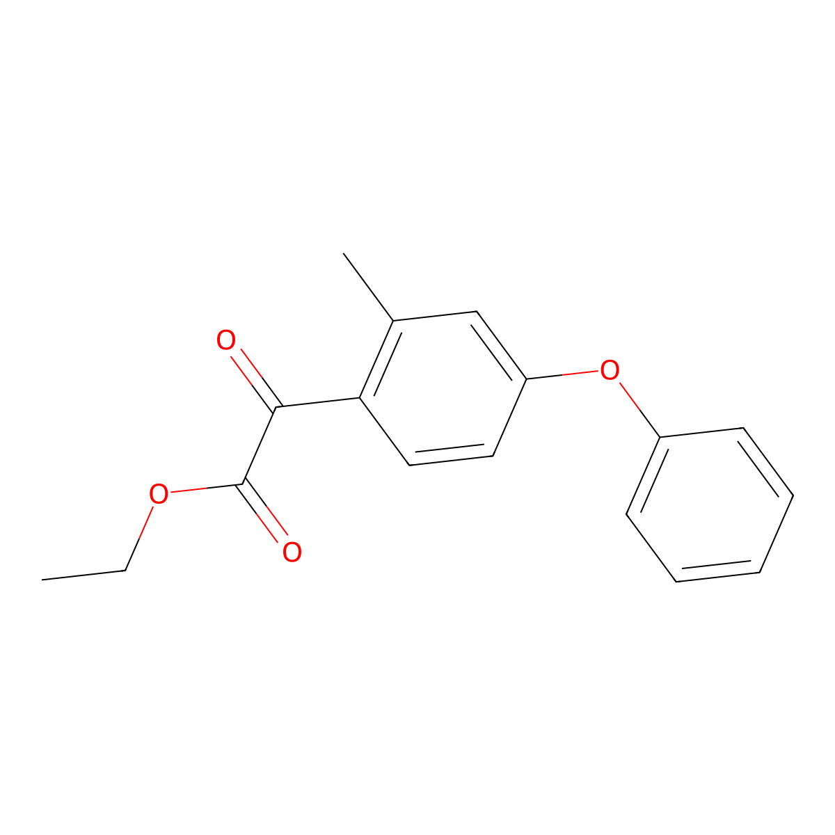 Ethyl 2-methyl-alpha-oxo-4-phenoxybenZeneacetate molecular structure, CAS 1368211-47-5