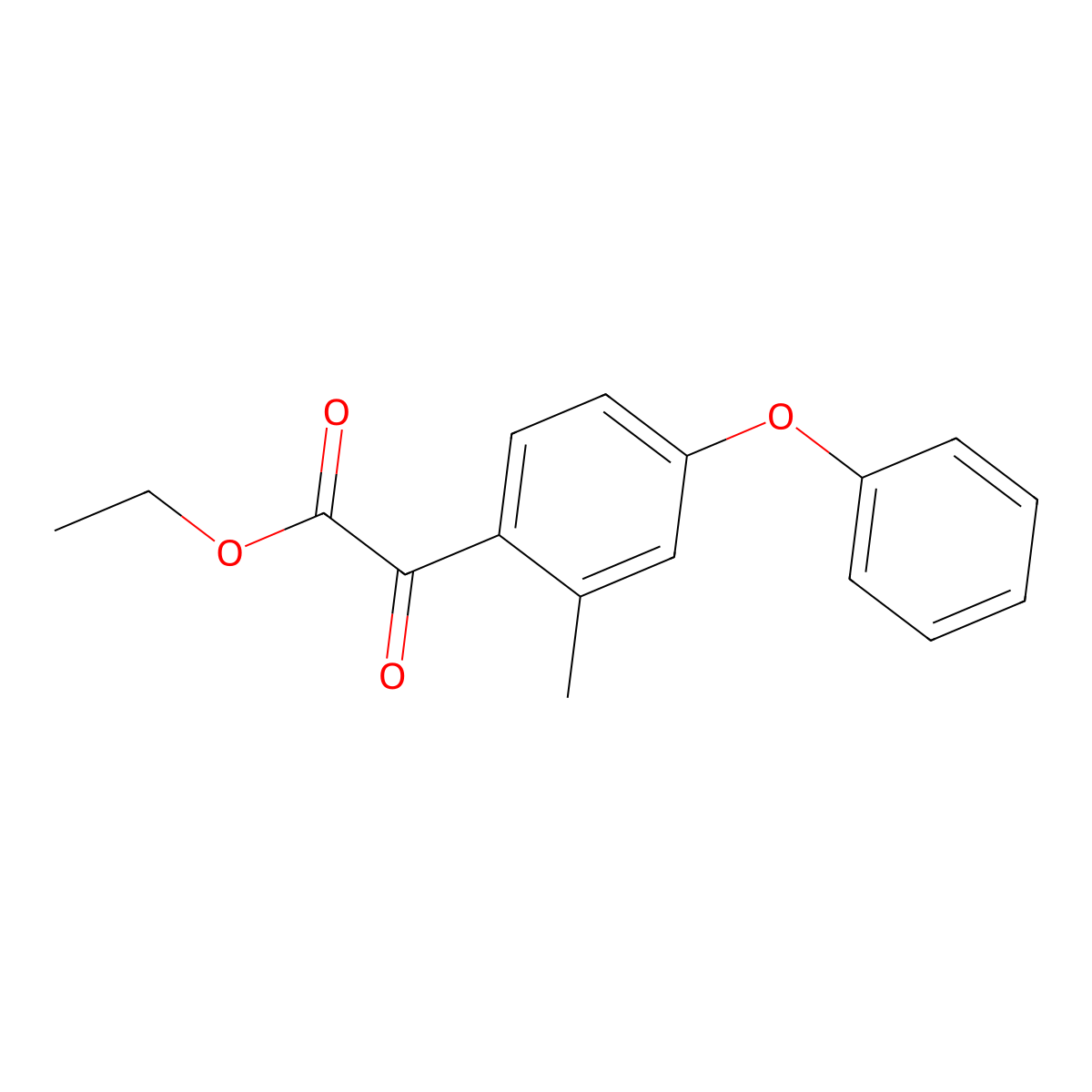 Ethyl 2-methyl-alpha-oxo-4-phenoxybenZeneacetate molecular structure, CAS 1368211-47-5