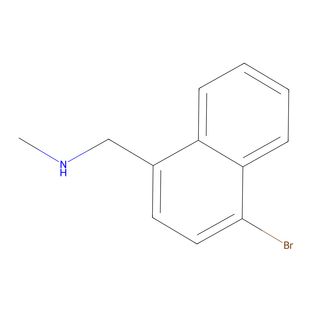 1-(4-Bromonaphthalen-1-yl)-N-methylmethanamine molecular structure, CAS 1368211-71-5