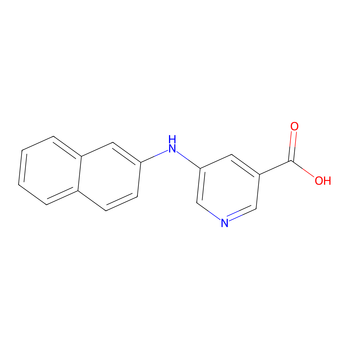5-[(Naphthalen-2-yl)amino]pyridine-3-carboxylic acid molecular structure, CAS 1368216-23-2
