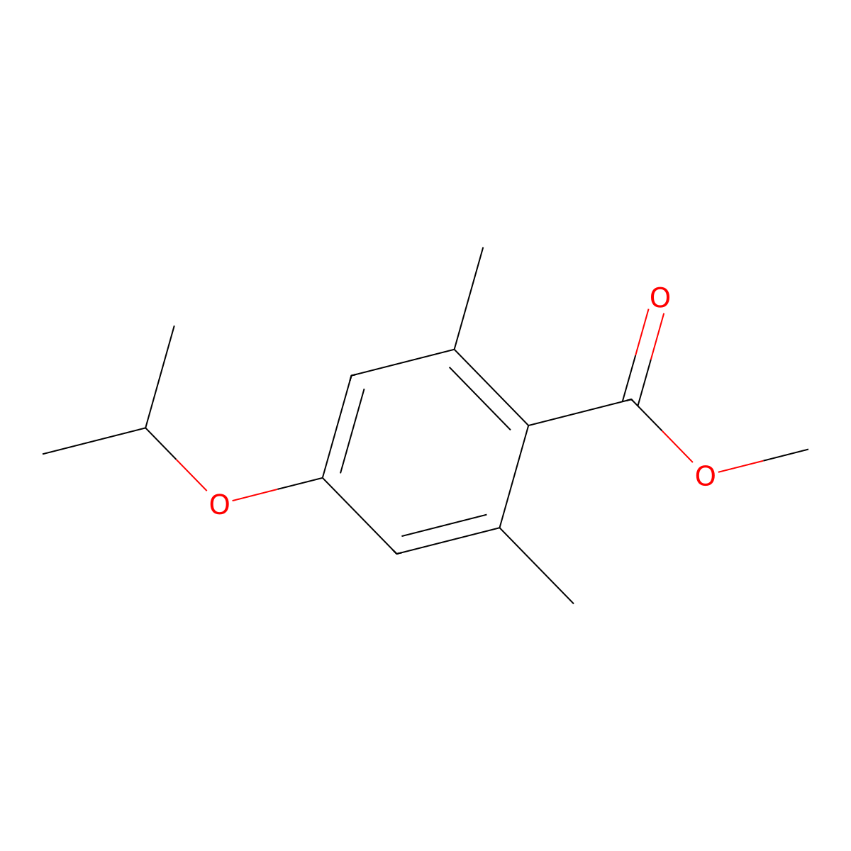 Methyl 2,6-dimethyl-4-(propan-2-yloxy)benzoate molecular structure, CAS 1368216-66-3