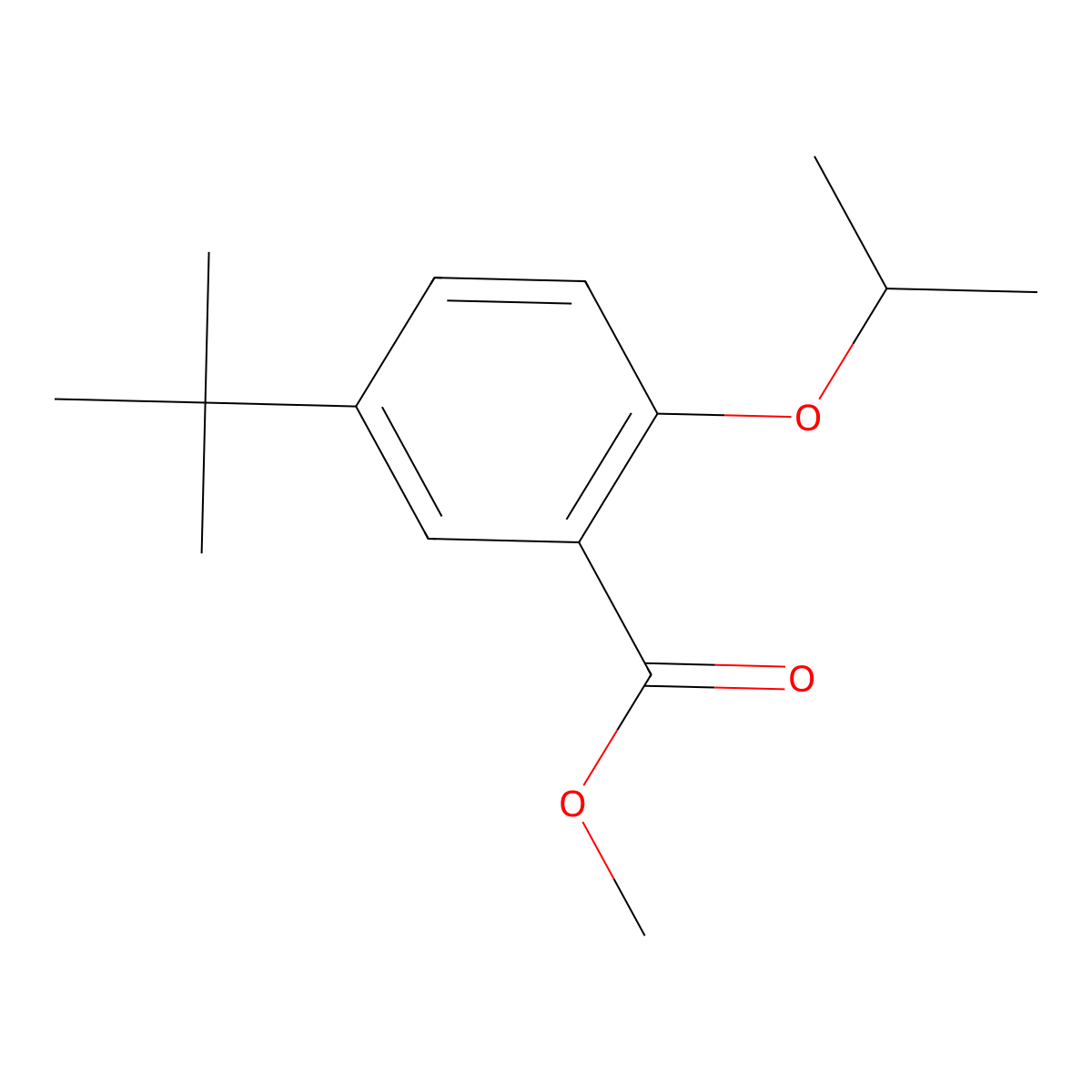 Methyl 5-(tert-butyl)-2-isopropoxybenzoate molecular structure, CAS 1368216-78-7