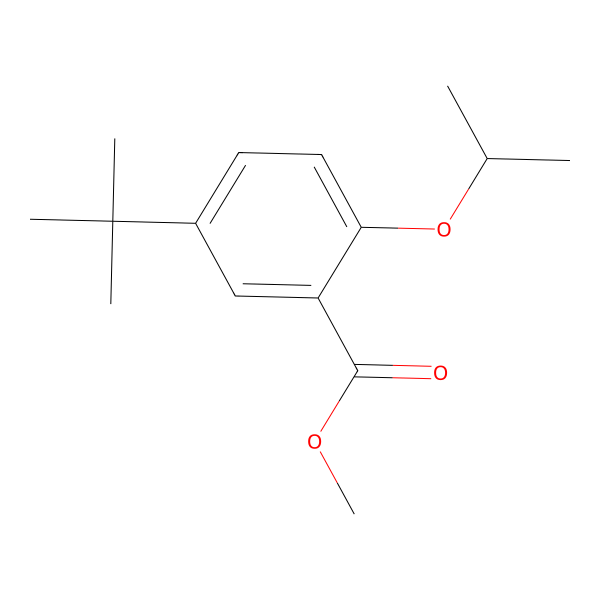 Methyl 5-(tert-butyl)-2-isopropoxybenzoate molecular structure, CAS 1368216-78-7