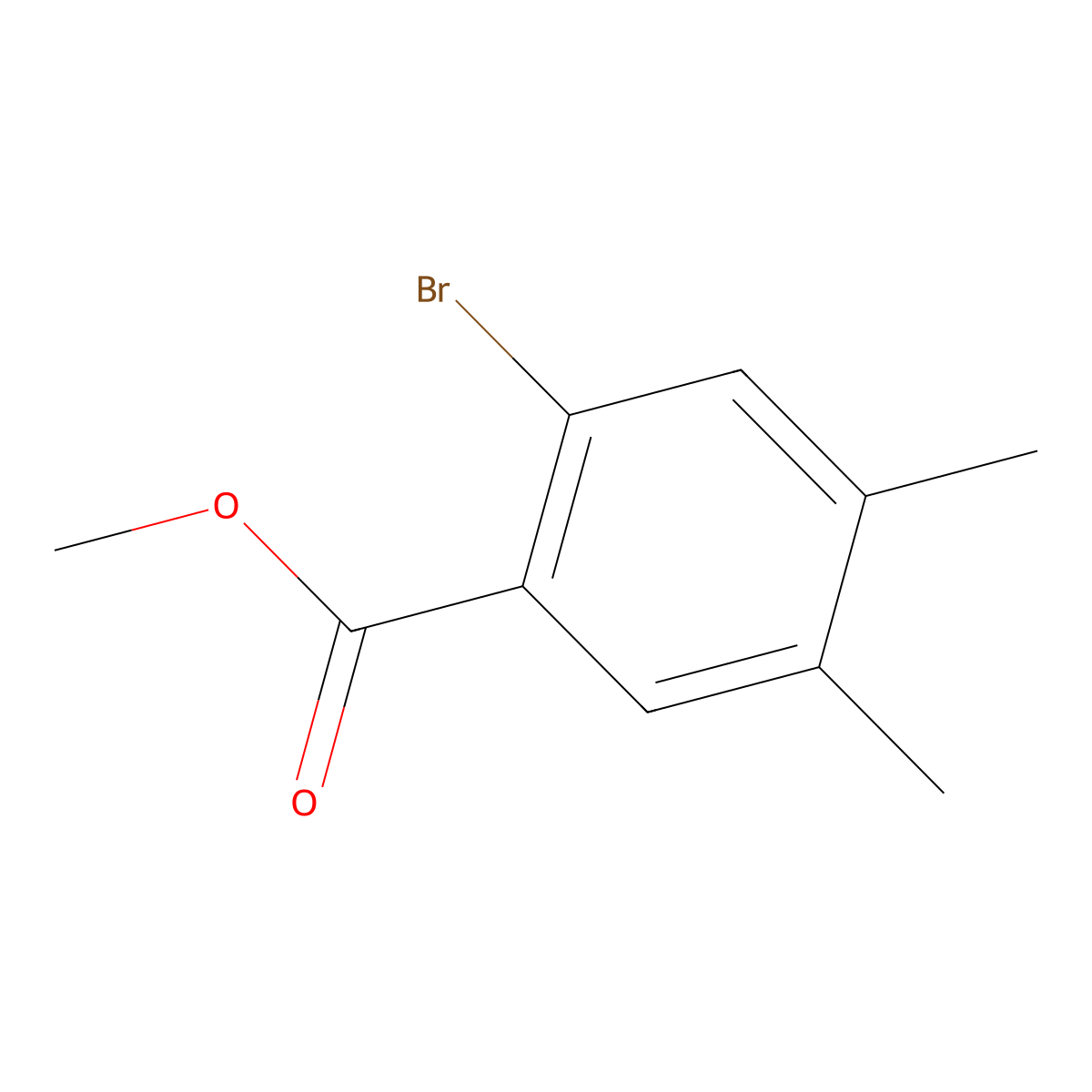 Methyl 2-bromo-4,5-dimethylbenzoate molecular structure, CAS 1368217-07-5